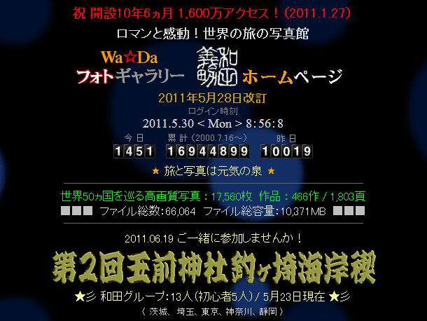 久々にアクセス1万件を超えたトップページ