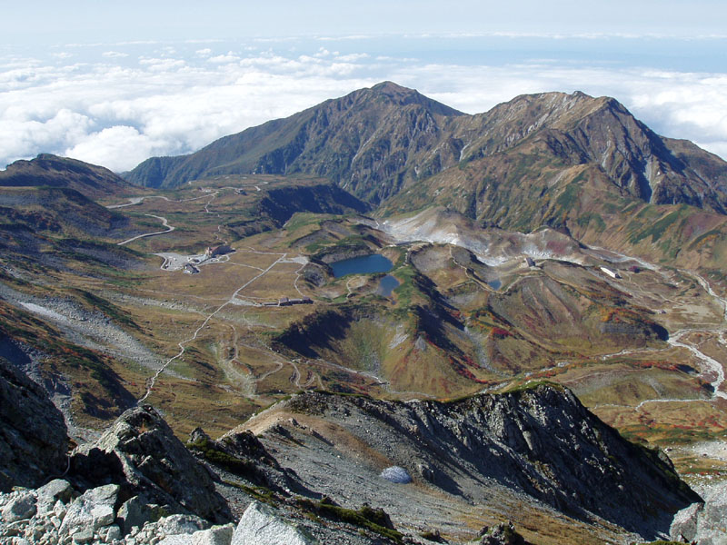 立山(雄山)山頂3003mから / 2007.10.11.