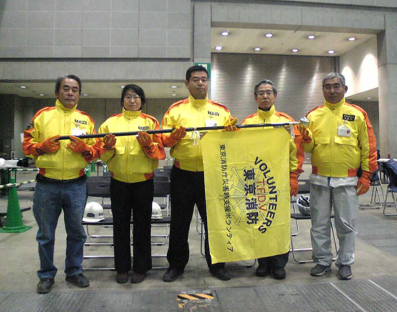 東京消防庁出初式観閲行進に参加したボランティア 2010.1.6.