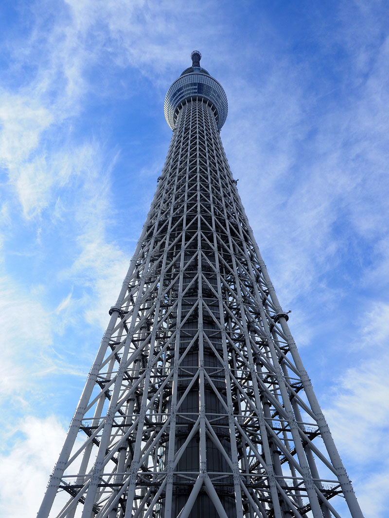 4階から見上げる東京スカイツリー