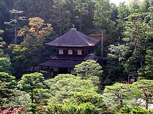 緑の中の銀閣