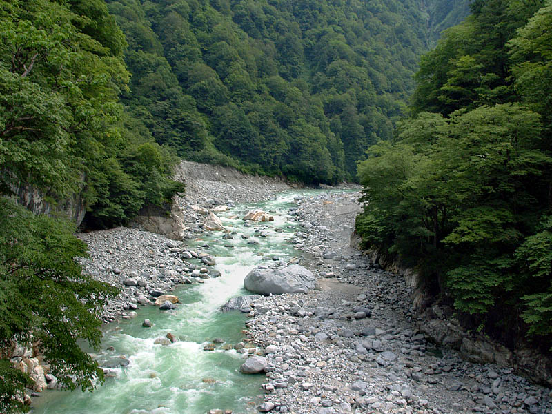 急流の黒部川