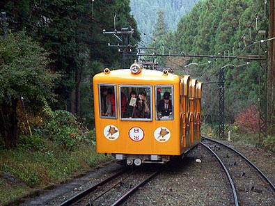 三岳登山鉄道のケーブルカー(日出)