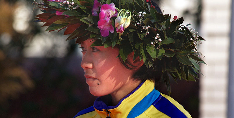 アテネオリンピック・女子マラソンで優勝した野口みずき選手 撮影:2004.2.15 青梅マラソン/東京都青梅市