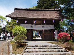 塩船観音寺入口の仁王門