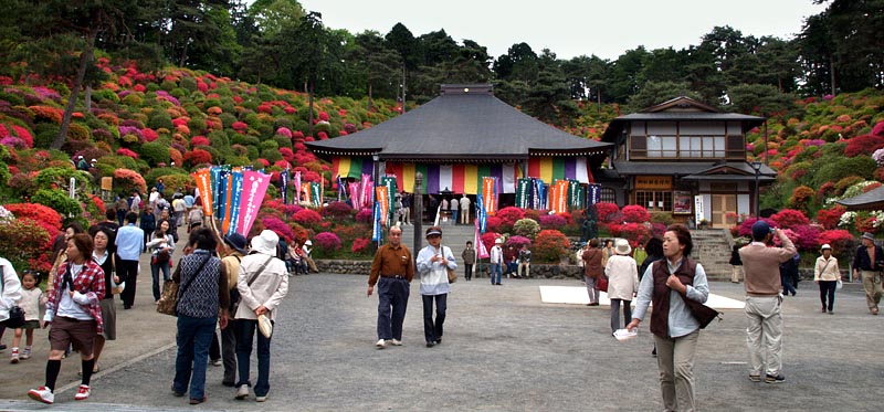 火渡り荒行が行われる広場