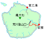 屋久島のマップ