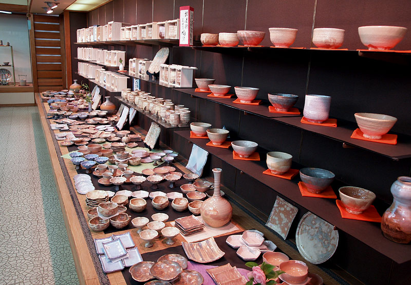萩焼の展示