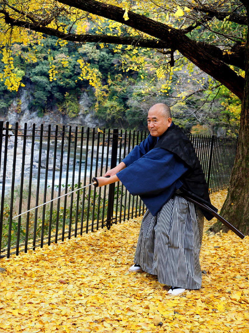 侍のように刀が自然に動く!