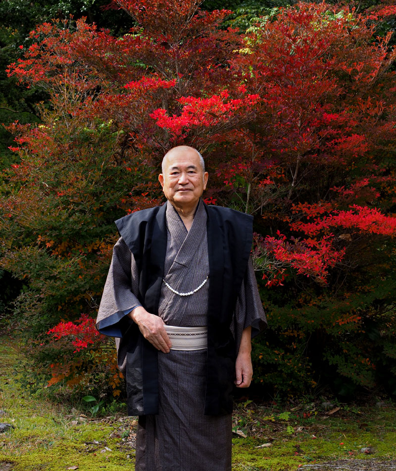 真っ赤な紅葉と和田爺