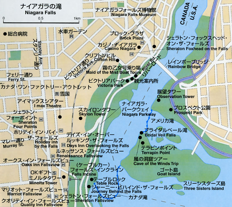 ナイアガラ瀑布詳細図