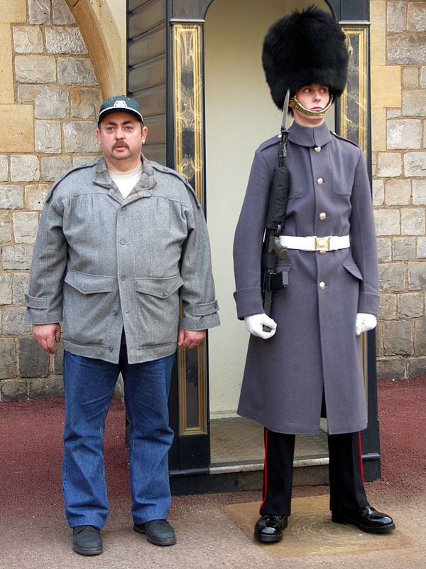 衛兵と記念撮影