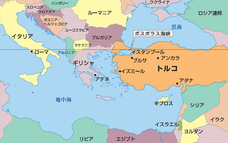 トルコの位置
