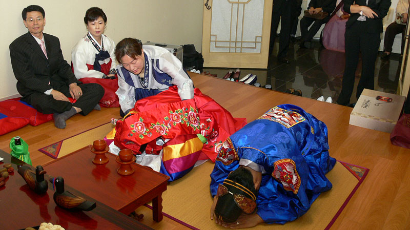 祖母に平伏の礼・クンジョル
