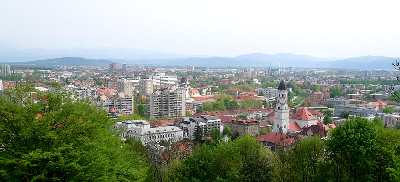 スロヴェニアの首都リュブリャナ