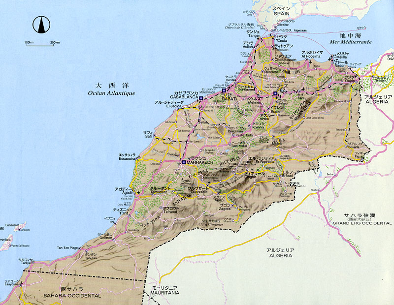 モロッコ全体地図