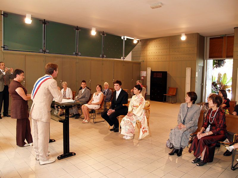 町役場の結婚式場で挙式