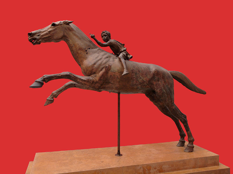 名高い「馬に乗る少年」ブロンズ像  ��15177（アルテミシオン）