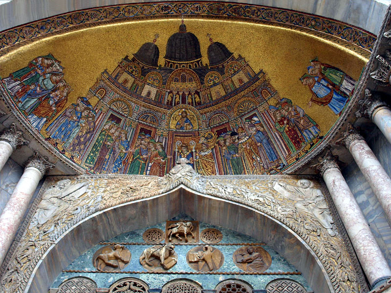 サン・マルコ寺院ファサード（正面）のモザイク画