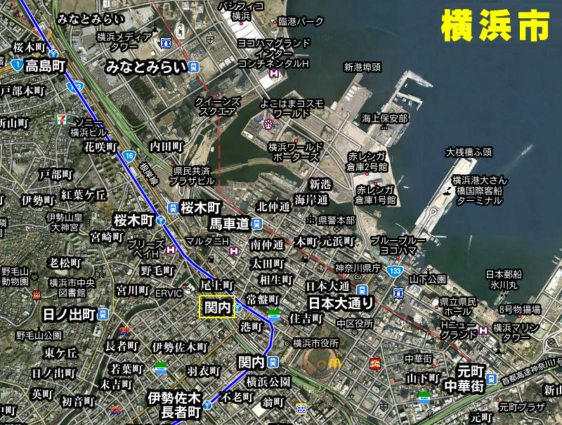 横浜市のマップ