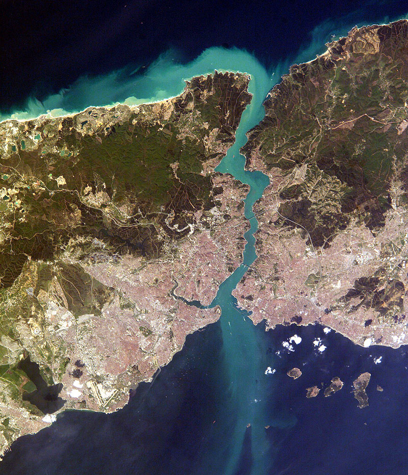 イスタンブールの衛星写真