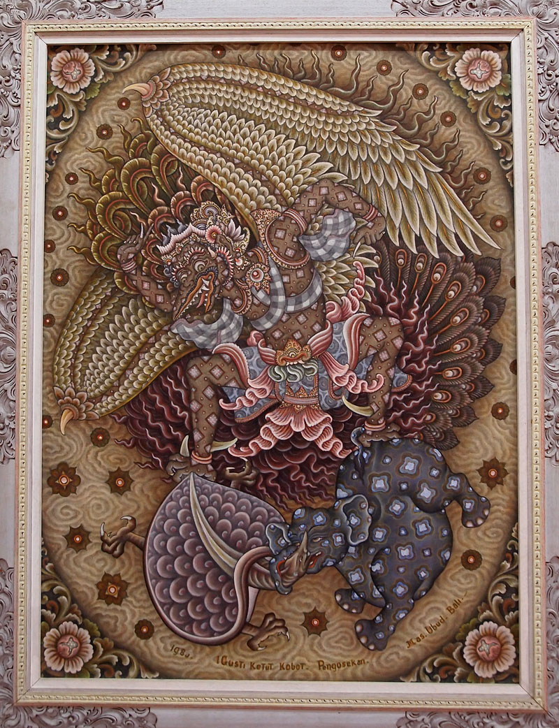 ガルーダと闘う獣 Garuda and the Battling Beasts by I Gusti Ngurah Ketut Kobot in 1953