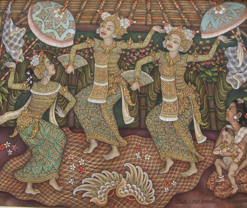 レゴンの踊り子 LEGON DANCERS (PENARI LEGONG) by I Gusti Ngurah Ketut Kobot in 1980