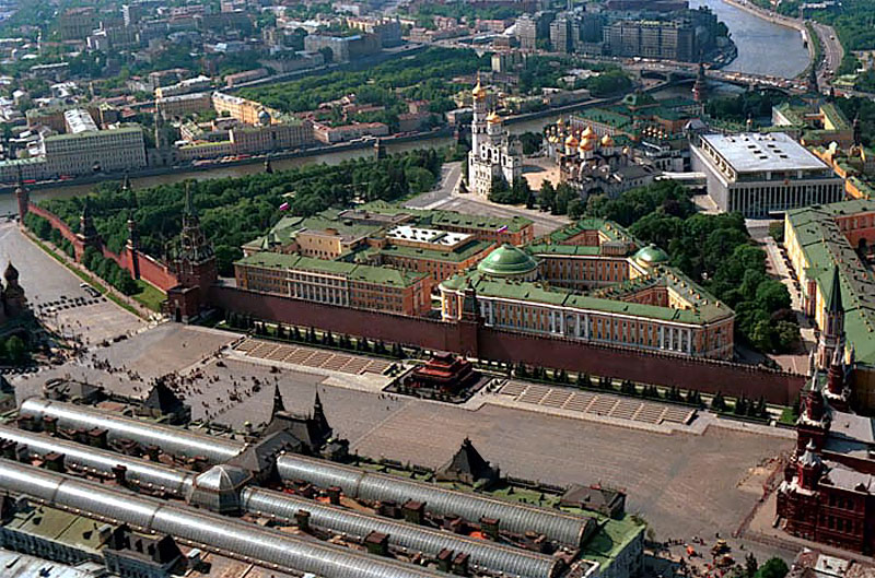クレムリンと赤の広場（航空写真）
