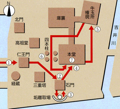 裸(はだか)の順路