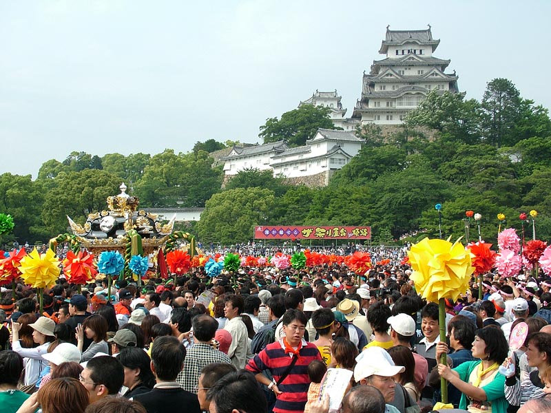 木場屋台と姫路城