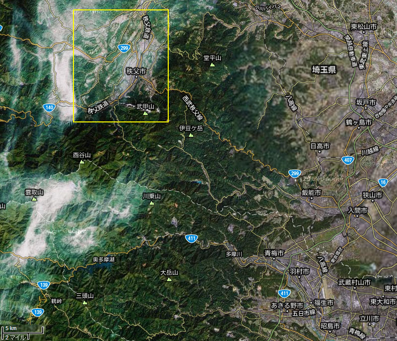 埼玉県秩父市の位置