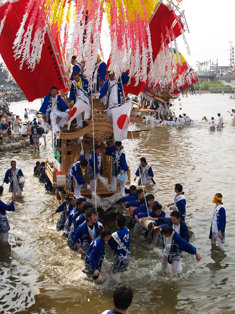 一番山笠「下伊田」の上陸 2008.5.18 16:01