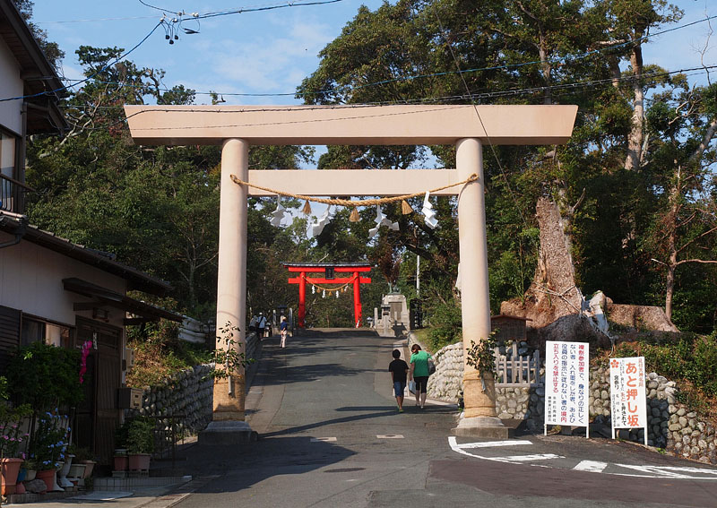 神木が倒壊した「あと押し坂」