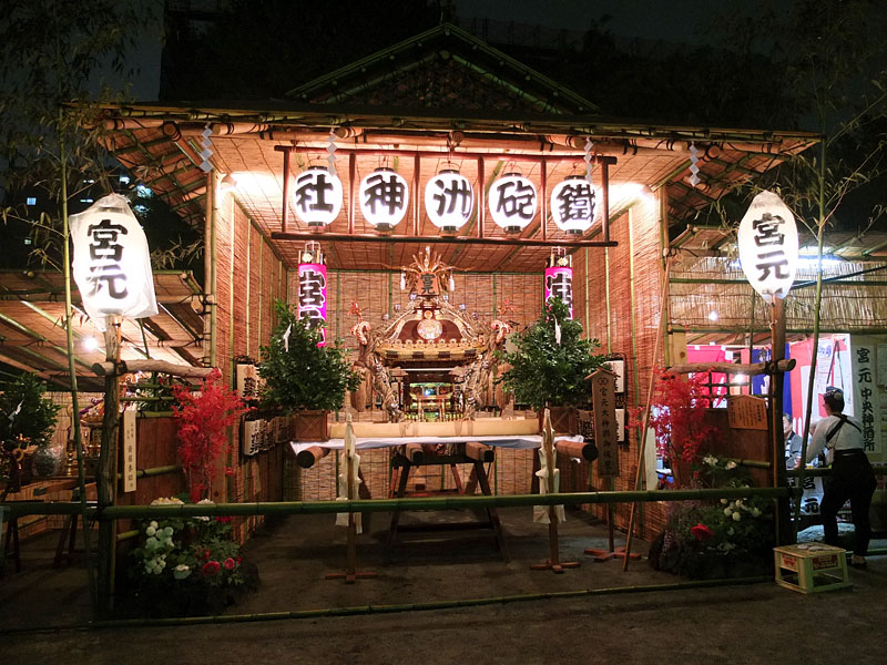 夜の宮元大神輿御仮屋 20:50