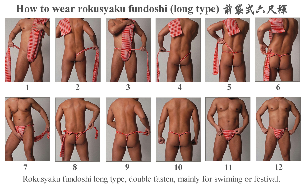 How to wear rokusyaku fundoshi long type