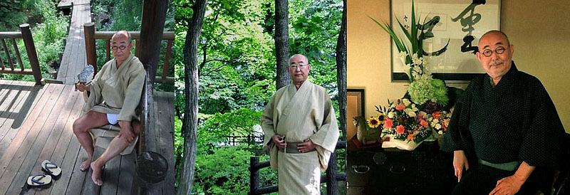 Aged Gentleman Looking Very Good in Kimono