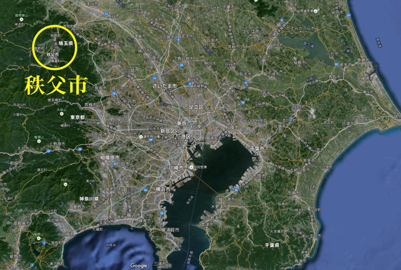 埼玉県秩父市の位置