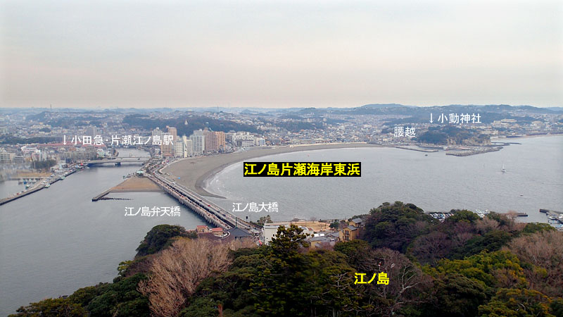 神奈川県藤沢市江ノ島片瀬海岸東浜の位置