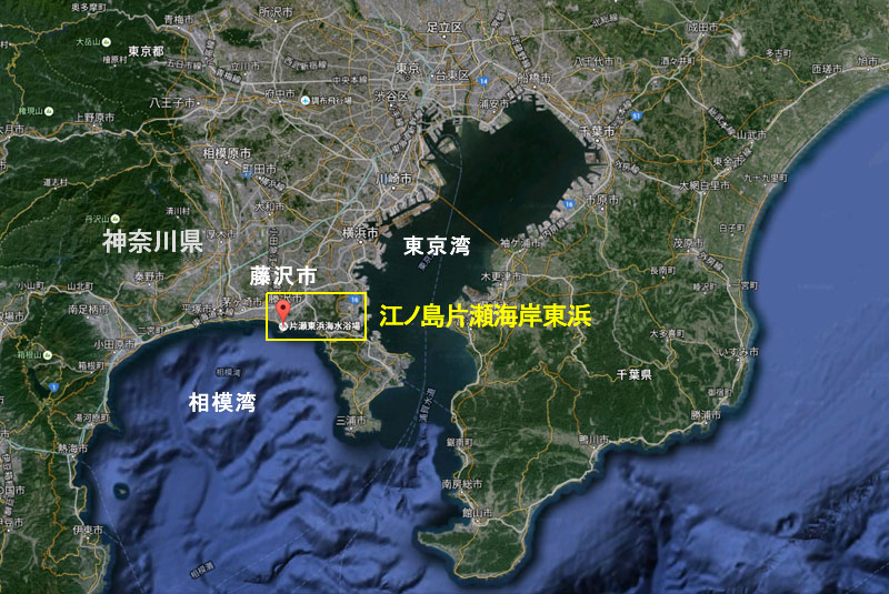 江ノ島寒中神輿錬成大会の会場