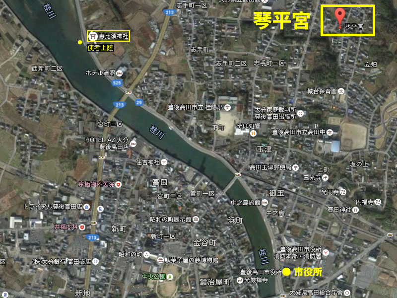 琴平宮の位置