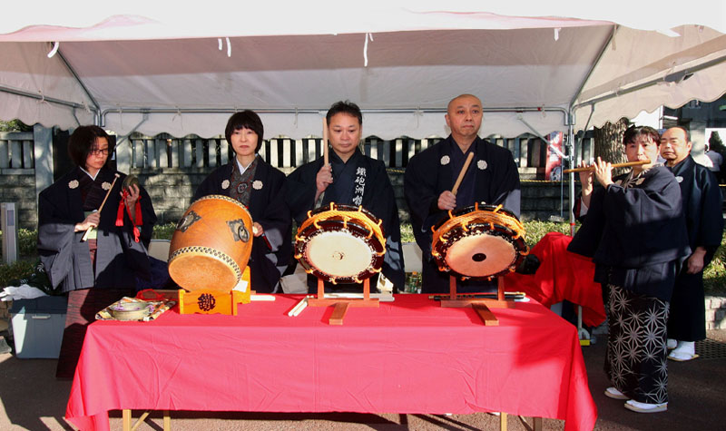 鐵砲洲囃子の演奏 / 鉄砲洲児童公園（東京都中央区湊一丁目）