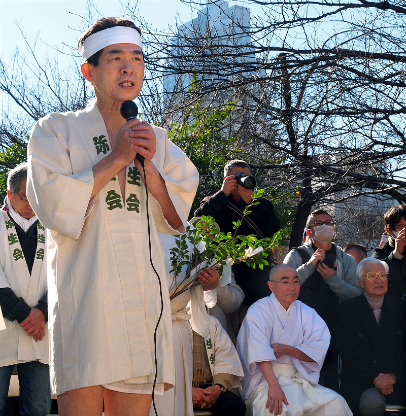 新年から就任した弥生会石川辰夫会長の挨拶 10:45