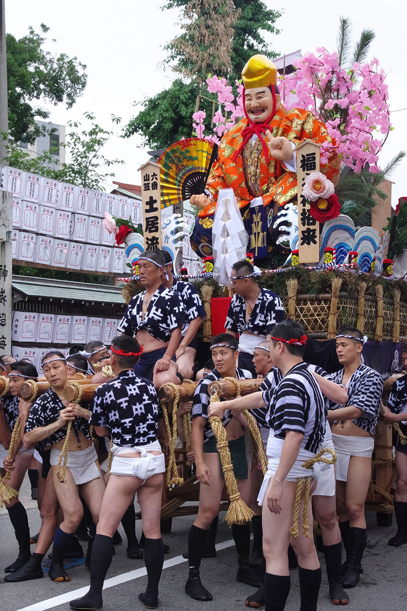 土井流の舁き山【五】 〜櫛田神社前の山留めに到着〜 16:59