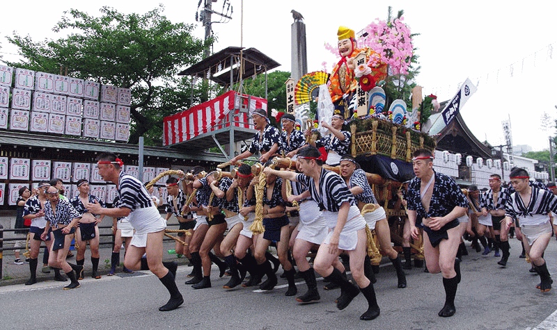 西流の舁き山 / 博多祗園山笠（福岡市楠田神社）