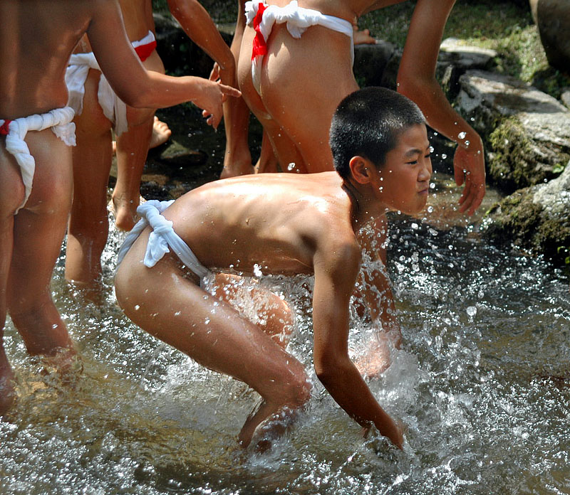 水をかける