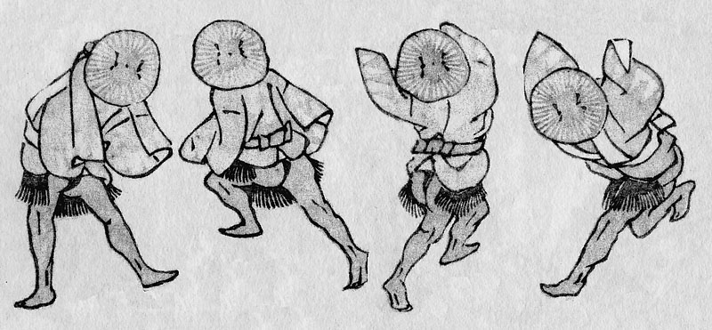 北斎漫画 三編 豊年踊り/拡大図
