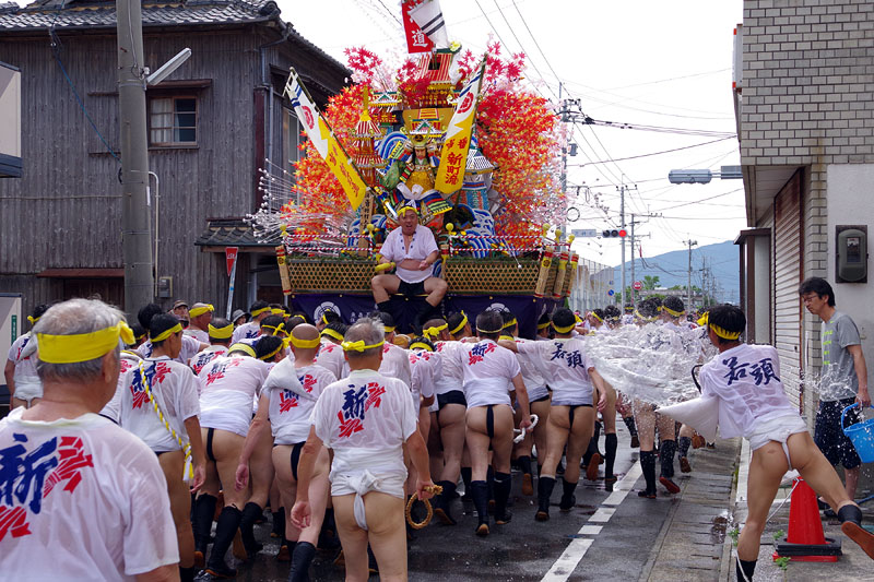 【拾壱】 二番山新町流の追い山 〜廻り留めに到着(後棒)〜 09:19:10