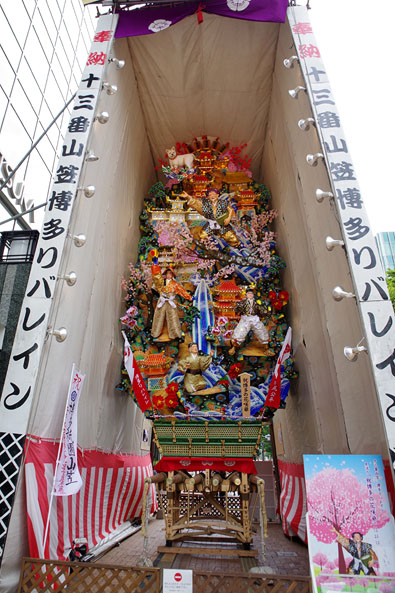 博多リバレインの飾り山笠(見送り)