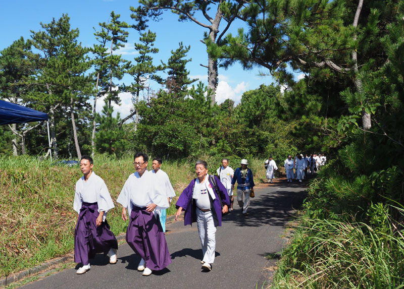 遠州灘・福田海岸に到着 09:57