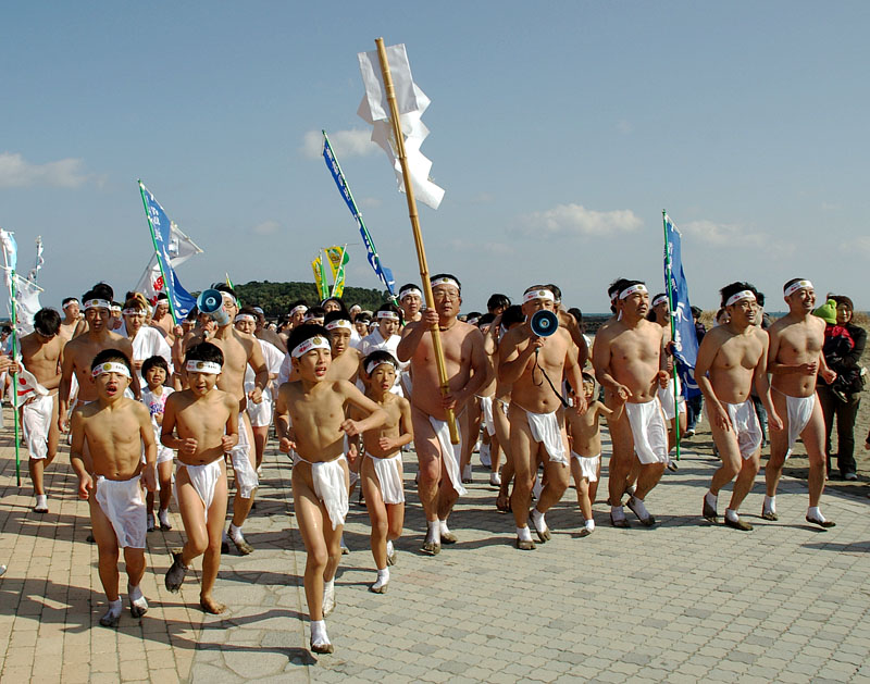 海から上がって元気な子!